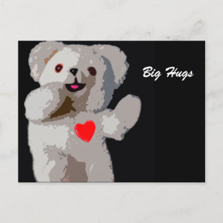 Cartão Postal Teddy Bear Heart