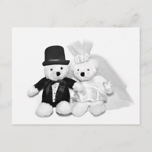 Cartão Postal Teddy Bear Wedding (Frente)
