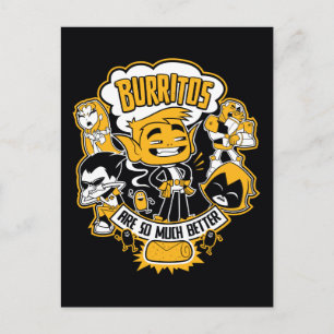 Cartão Postal Teen Titans Go!   Beast Boy "Burritos São Melhore