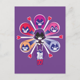 Cartão Postal Teen Titans Go!   Emoticlones de Raven