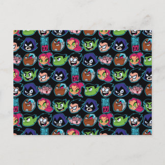 Cartão Postal Teen Titans Go! | Padrão da cabeça dos Titans