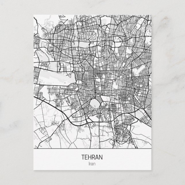 Cartão Postal Teerã minimalista Irã (Frente)
