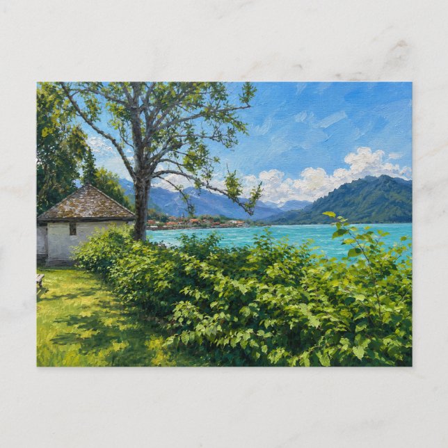 Cartão Postal Tegernsee nos Alpes (Frente)