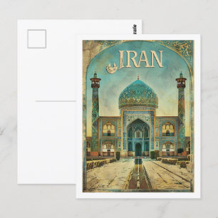 Cartão Postal Téhéran Irã Pérsia Antigo Lugar de Viagem Famoso