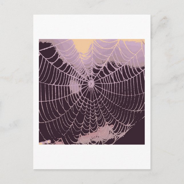 Cartão Postal Teia de Aranha Abstrata (Frente)