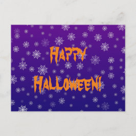 Cartão Postal Teia de Aranha de Halloween