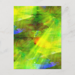 Cartão Postal tela de fundo transparente abstrato de cor verde,