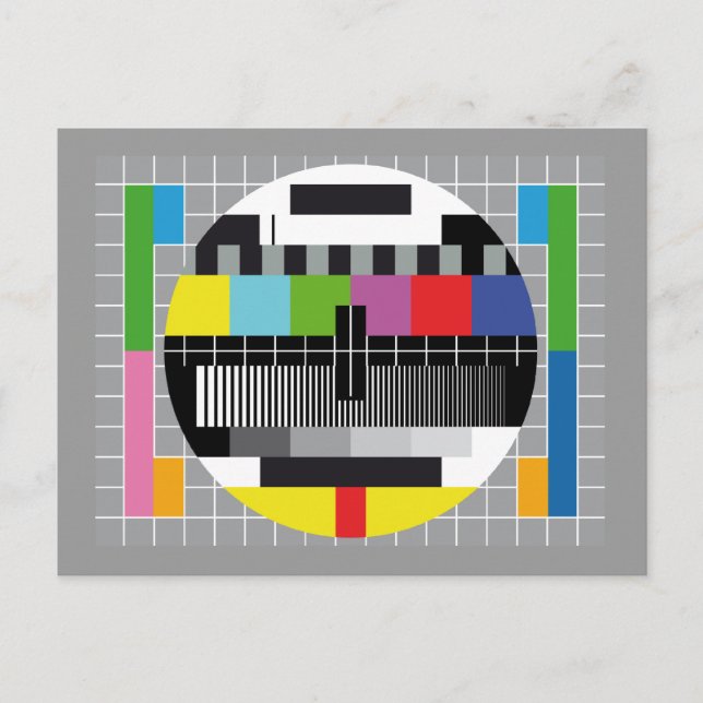 Cartão Postal Tela de teste de TV (Frente)