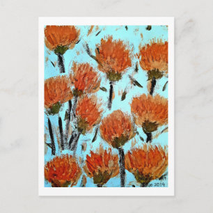 Cartão Postal Tela Embrulhada Premium (Brilho) Dianthus