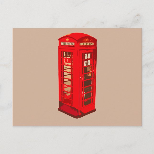 Cartão Postal Telefone celular de Londres (Frente)