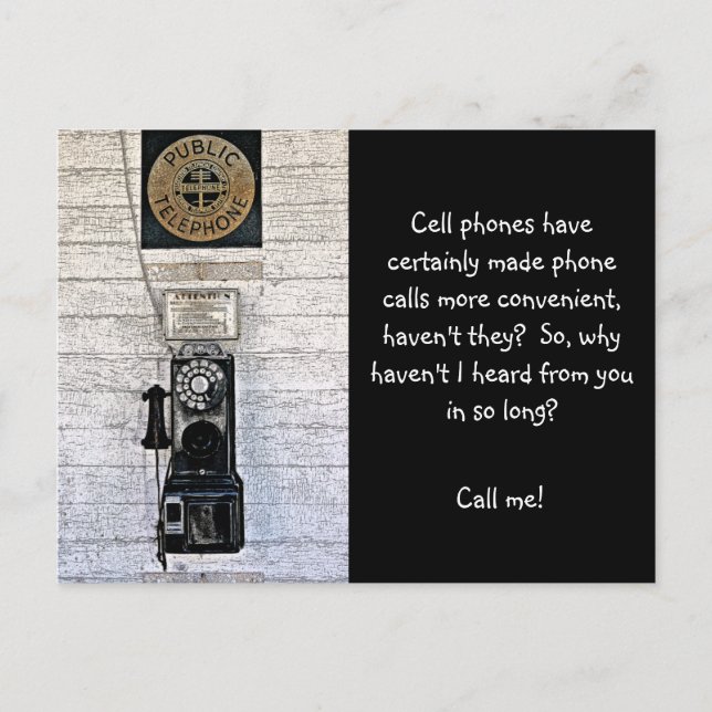 CARTÃO POSTAL TELEFONE CELULAR DO VELHO ESTILO (FOTOGRAFIA) (Frente)