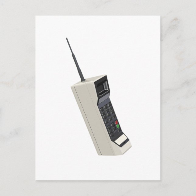 Cartão Postal Telefone celular Sem Fio Vintage (Frente)