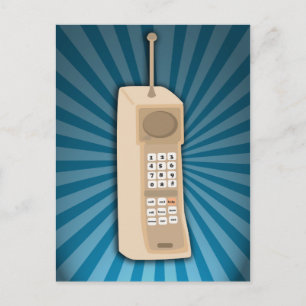 Cartão Postal Telefone Celular Tijolo Divertido