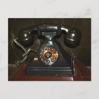 Cartão Postal Telefone de Discagem Vintage Antigo