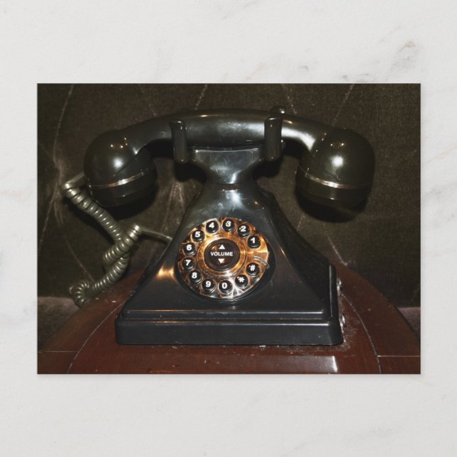Cartão Postal Telefone de Discagem Vintage Antigo (Frente)