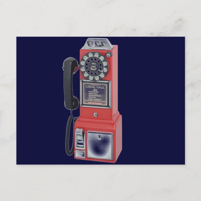CARTÃO POSTAL TELEFONE DE PAGAMENTO VERMELHO (Frente)