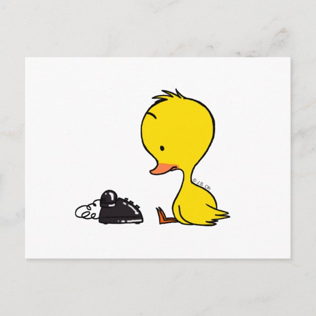 Cartão Postal Telefone & Pato (Frente)