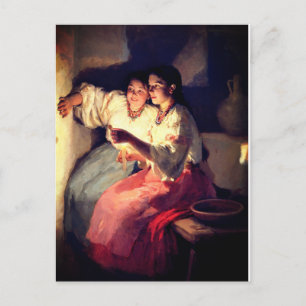 CARTÃO POSTAL  TELEFONEIROS DE FORTUNA DE ARTE UCRANIANA POR PYM