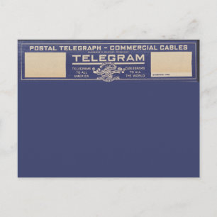 Cartão Postal Telegrama Vintage