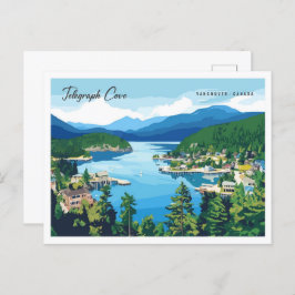 Cartão Postal Telegraph Cove Vancouver Canadá Viagem