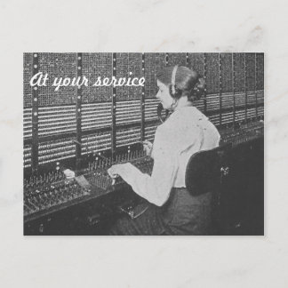 Cartão Postal Telephone Switchboard Operator Postcard