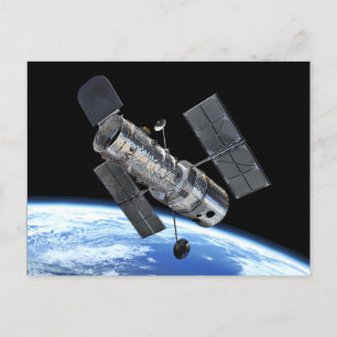 Cartão Postal Telescópio Espacial Hubble em Órbita Terrestre Fot