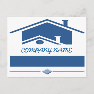 Cartão Postal Telhado azul