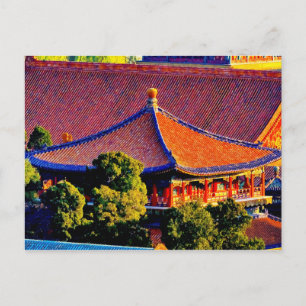 Cartão Postal Telhado do Pavilhão Azul Cidade Proibida