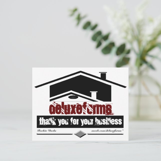 Cartão Postal Telhado Negro Obrigado (Em pé/Frente)