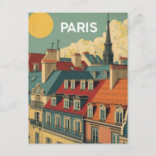 Cartão Postal Telhados de Paris