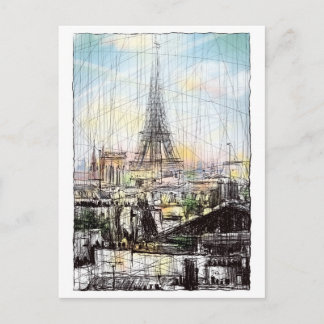 Cartão Postal Telhados de Paris