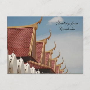 Cartão Postal telhados de penh do telefone