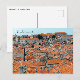 Cartão Postal Telhados famosos do centro histórico de Dubrovnik