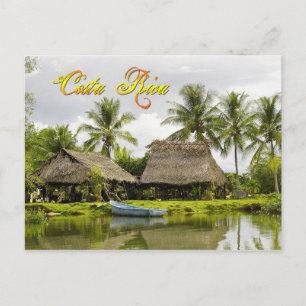 Cartão Postal Telhados Thatched, Zancudo, Costa Rica