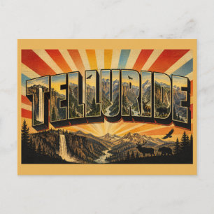 Cartão Postal Telluride Colorado Box Canyon Cachoeira Arte