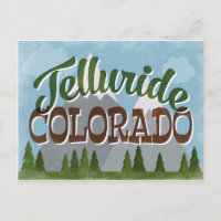 Telluride Colorado Retro Snowy Mounties