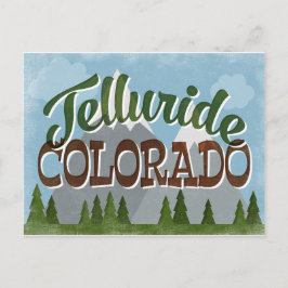 Cartão Postal Telluride Colorado Retro Snowy Mounties