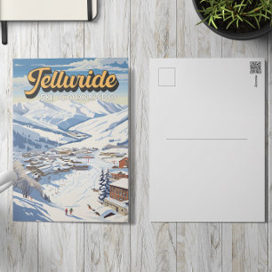 Cartão Postal Telluride Colorado Winter Viagem Art Vintage