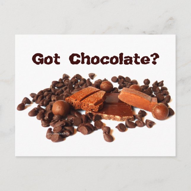 Cartão Postal Tem chocolate? (Frente)