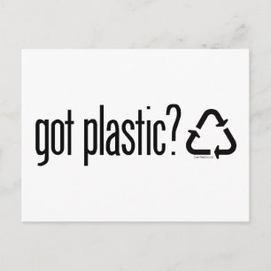 Cartão Postal tem plástico?Sinal de Reciclagem