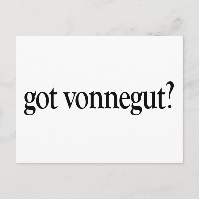 Cartão Postal Tem Vonnegut (Frente)