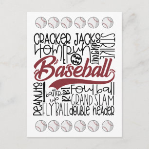 Cartão Postal Tema de beisebol
