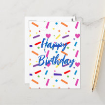 Tema de Festa de Aniversário com Confetes Colorido