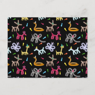 Cartão Postal Tema de Festa Infantil de Animais de Balão