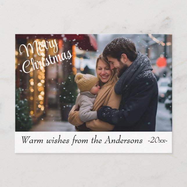 Cartão Postal Tema de Natal Colorido Moderno (Frente)