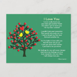 Cartão Postal Tema de Pássaros do Amor