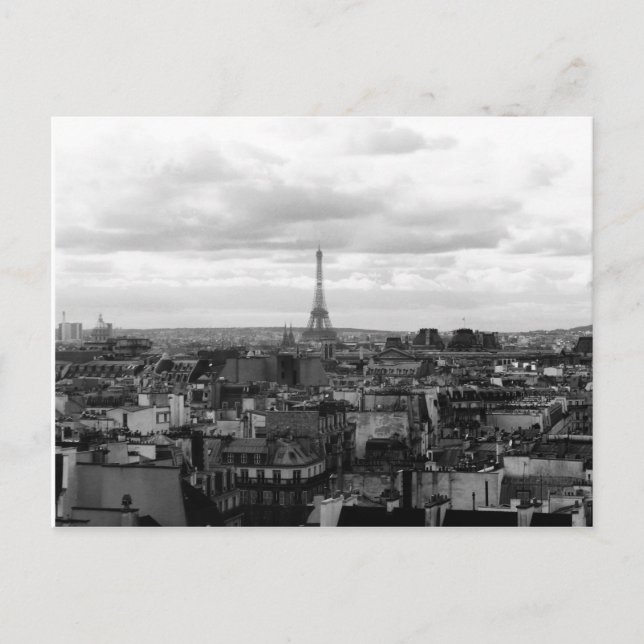 Cartão Postal Tema Urbano de Paris (Frente)