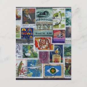 Cartão postal temático de selo