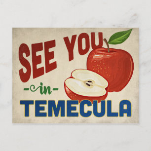 Cartão Postal Temecula California Apple - Viagens vintage