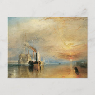 Cartão Postal Temeraire em luta de Joseph Turner, Arte Marítima